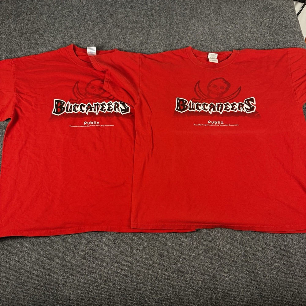 Vintage Tampa Bay Buccaneers Shirt XL Red Y2K NFL Football Publix Promo Tee (2)